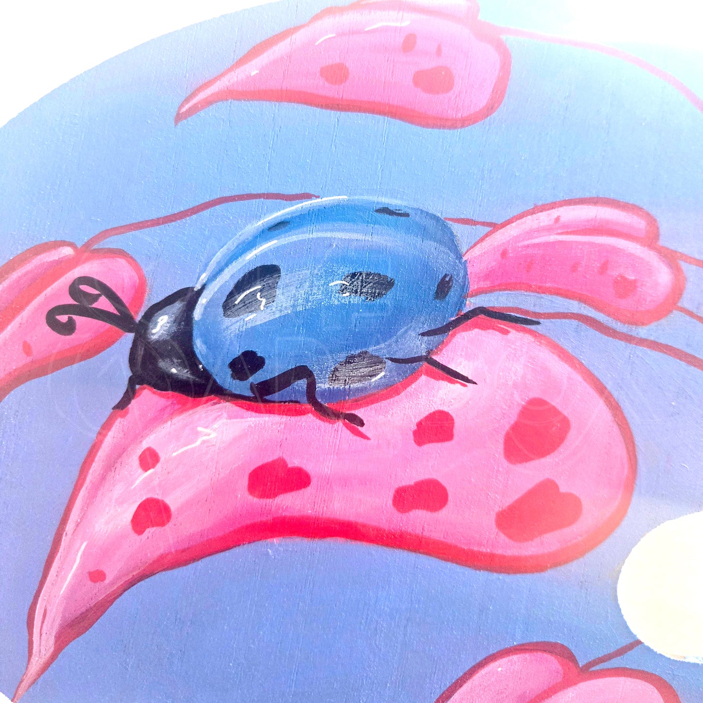 Blue Lady Bug - Original Painter Pallet