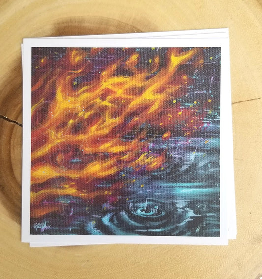 Fire and Rain - Mini Art Print