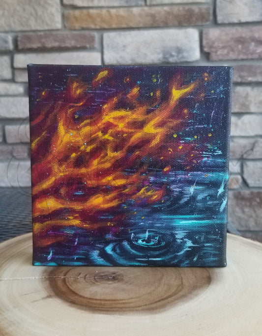 Fire and Rain - Original Acrylic Painting