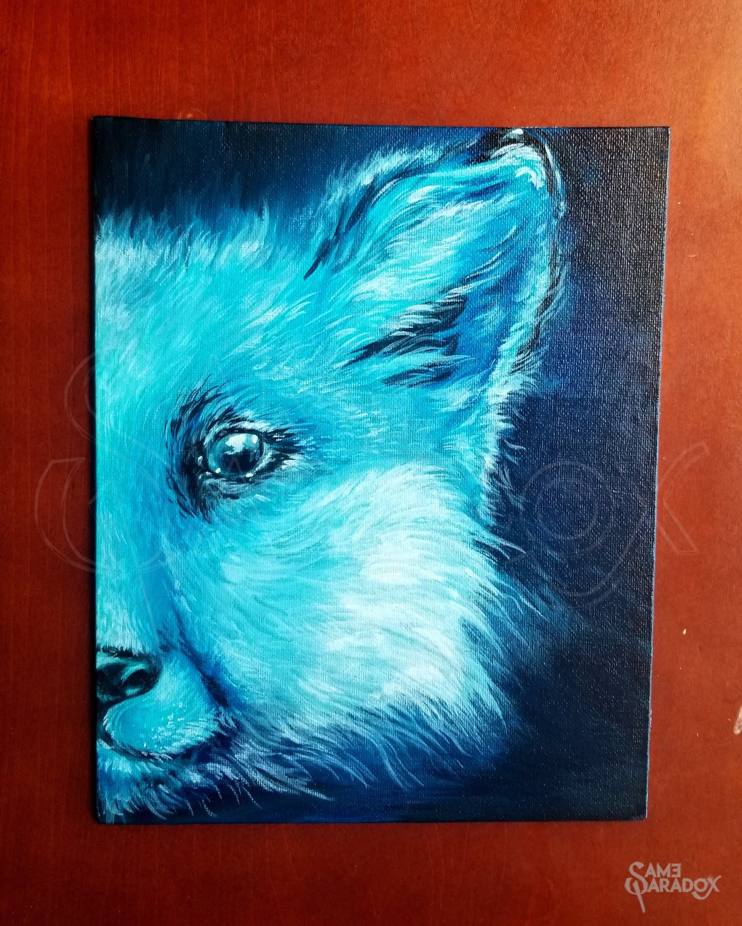 Blue Fox - Original Acrylic Painting