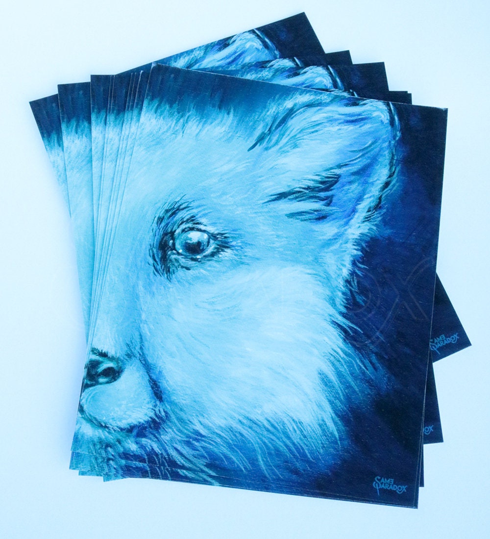 Blue Fox - Giclee Art Print