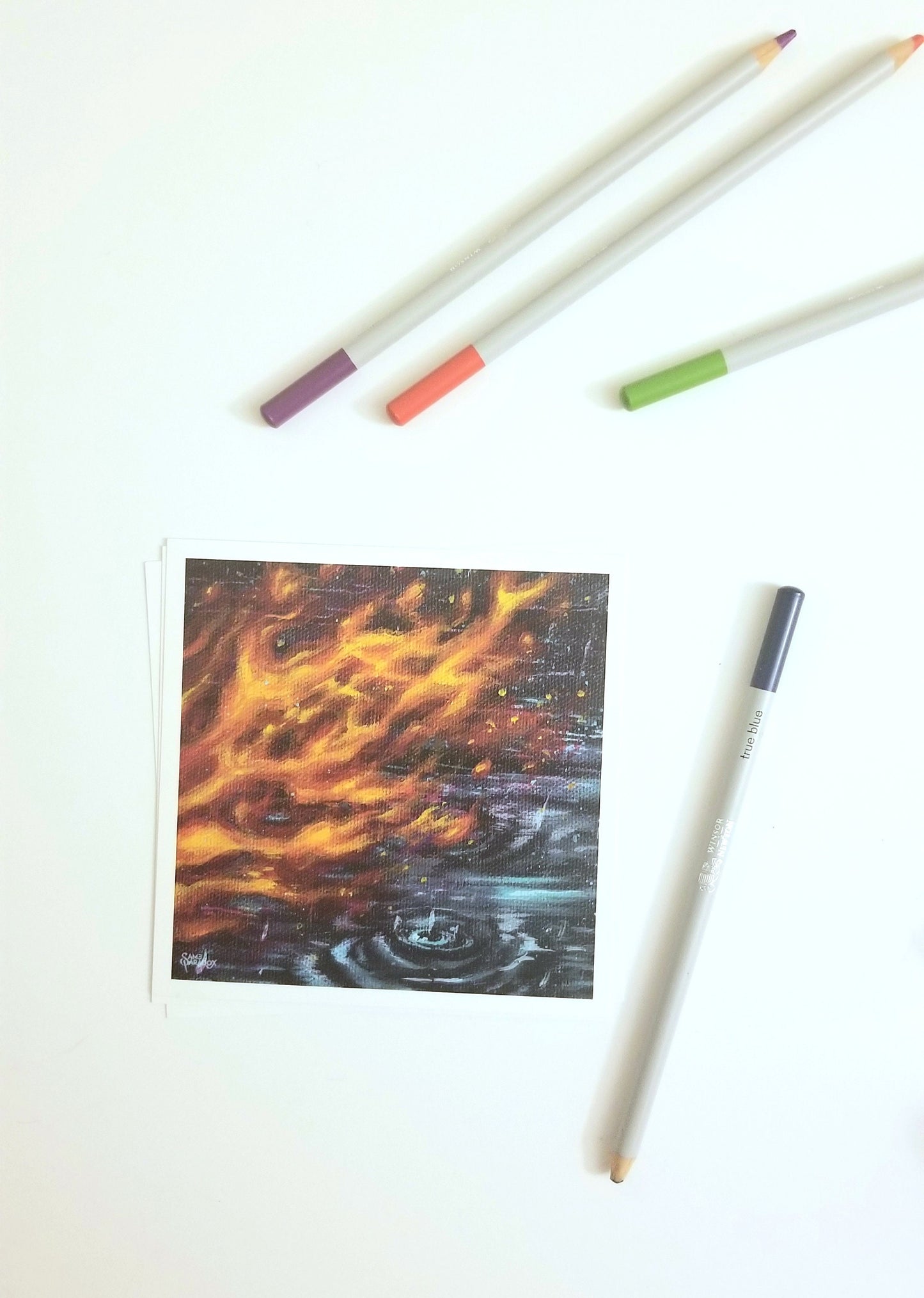 Fire and Rain - Mini Art Print