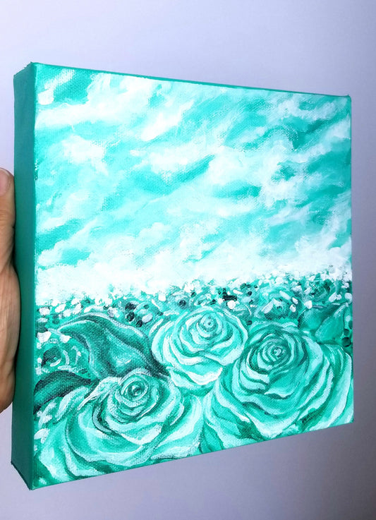 Floral Landscape - Original Acrylic Painting