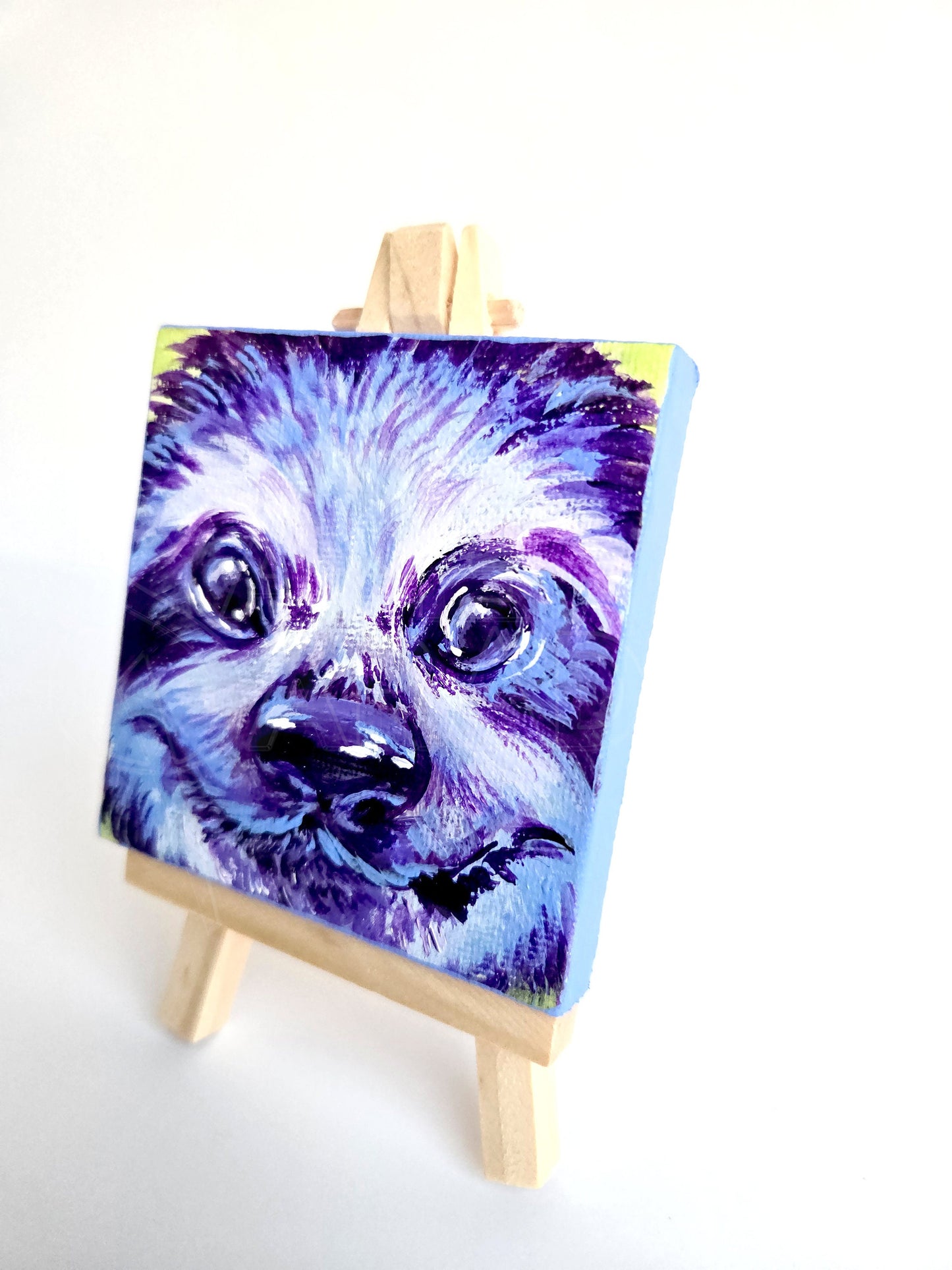 Sloth - Original Tiny Acrylic Painting